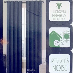 Navy Blue Room Darkening Panel/Curtain.